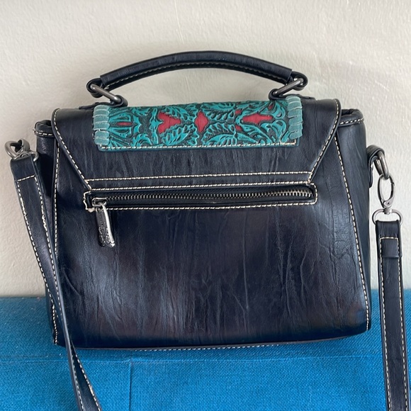 Trinity Ranch western tooled handbag - Picture 8 of 12